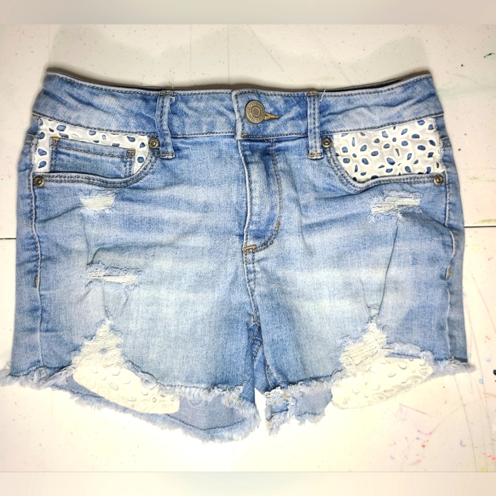 Mudd Girls Distressed Jean Shorts Size 12